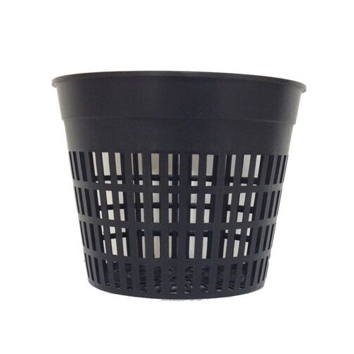 Photo of black plastic, slotted cup with rim, 5